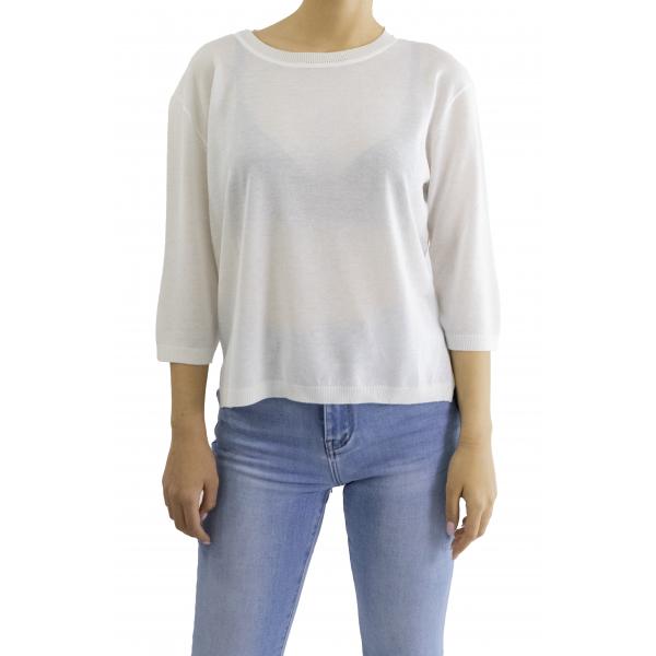 Maglia girocollo con brillantini 